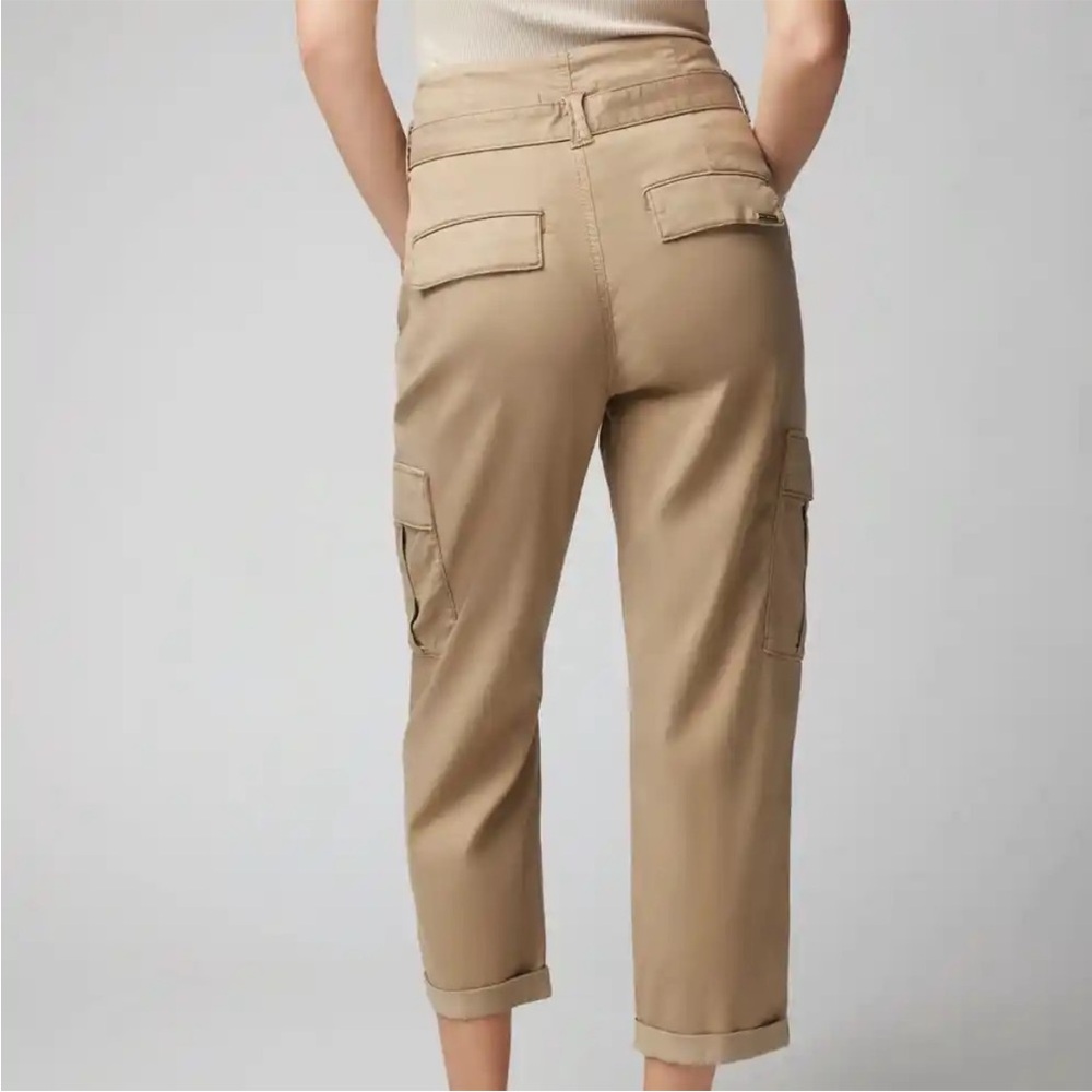 Beige Tapered Ankle High Rise Pants - Picture 6 of 15